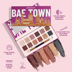 Swiss Beauty Bae Town 12-In-1 Comes Eyeshadow Palette With Eye Brush - 02 Crush Me - Distacart
