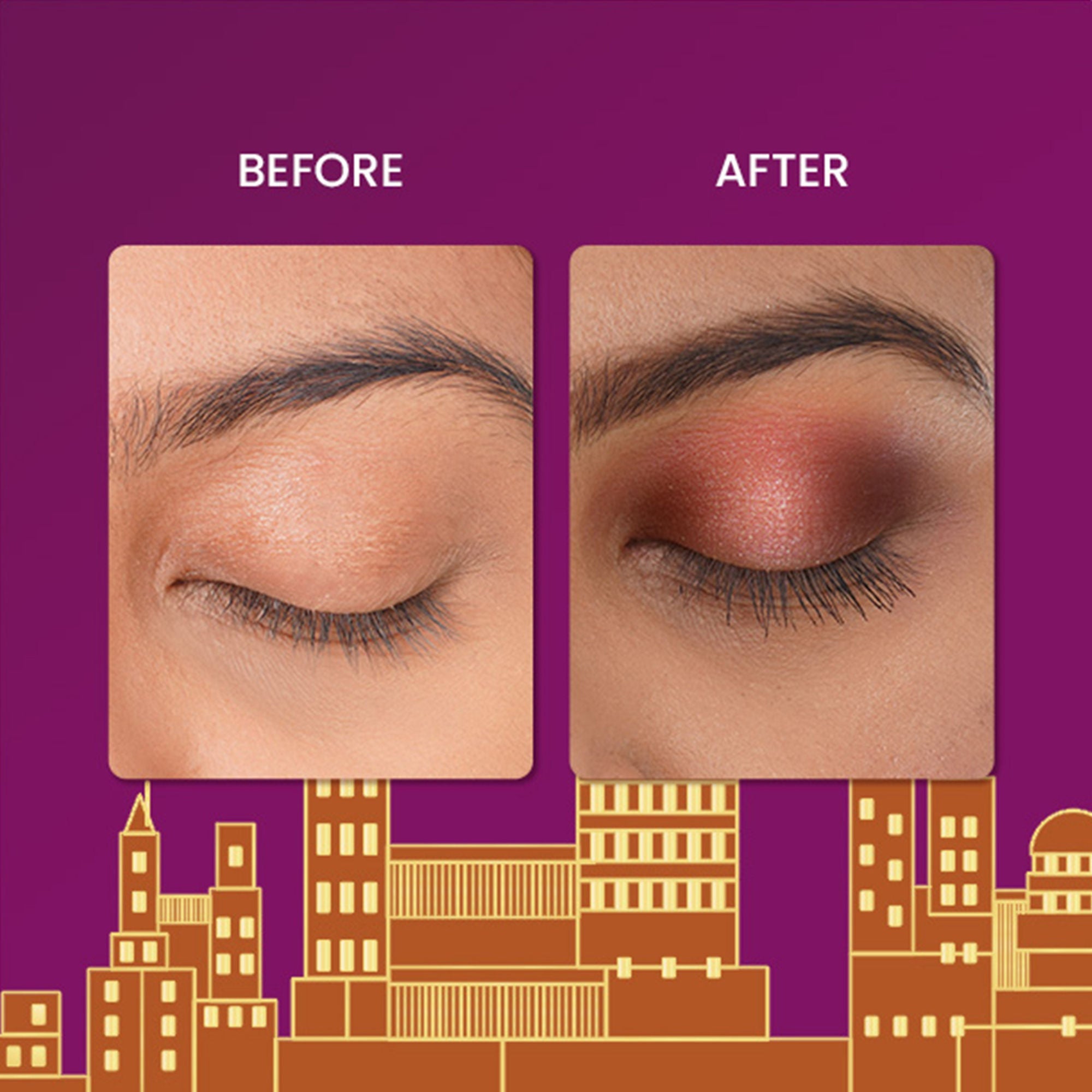 Swiss Beauty Bae Town 12-In-1 Comes Eyeshadow Palette With Eye Brush - 02 Crush Me - Distacart