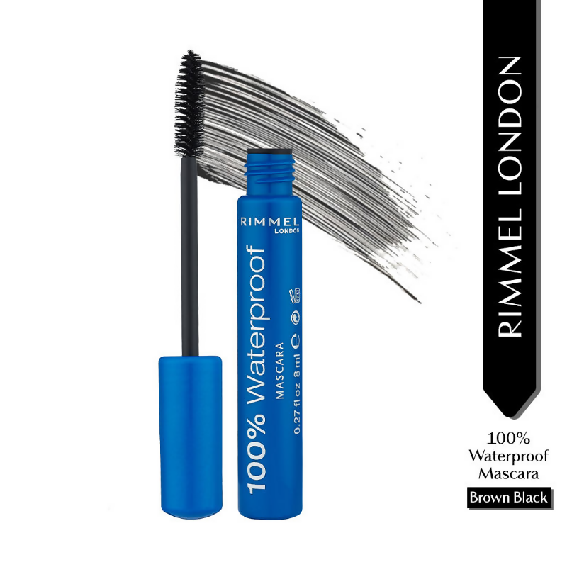 Rimmel London 100% Waterproof Mascara - Brown Black