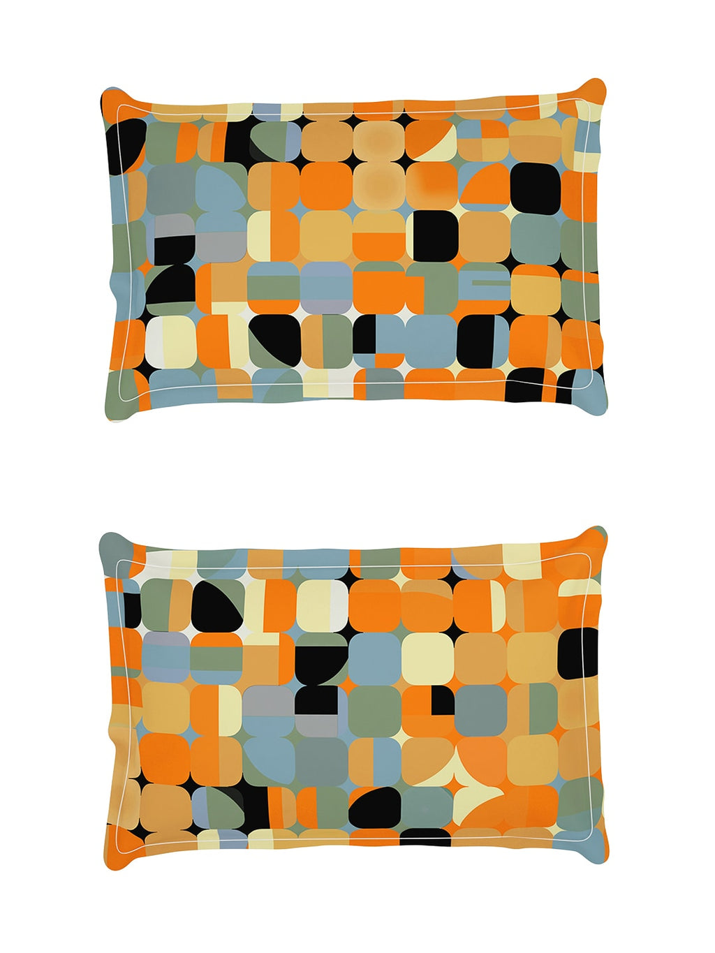Story@home Arena Rust & Purple Printed 180 TC Bedsheet & Pillow Covers