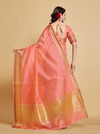 Sangria Woven Design Border Art Silk Banarasi Saree
