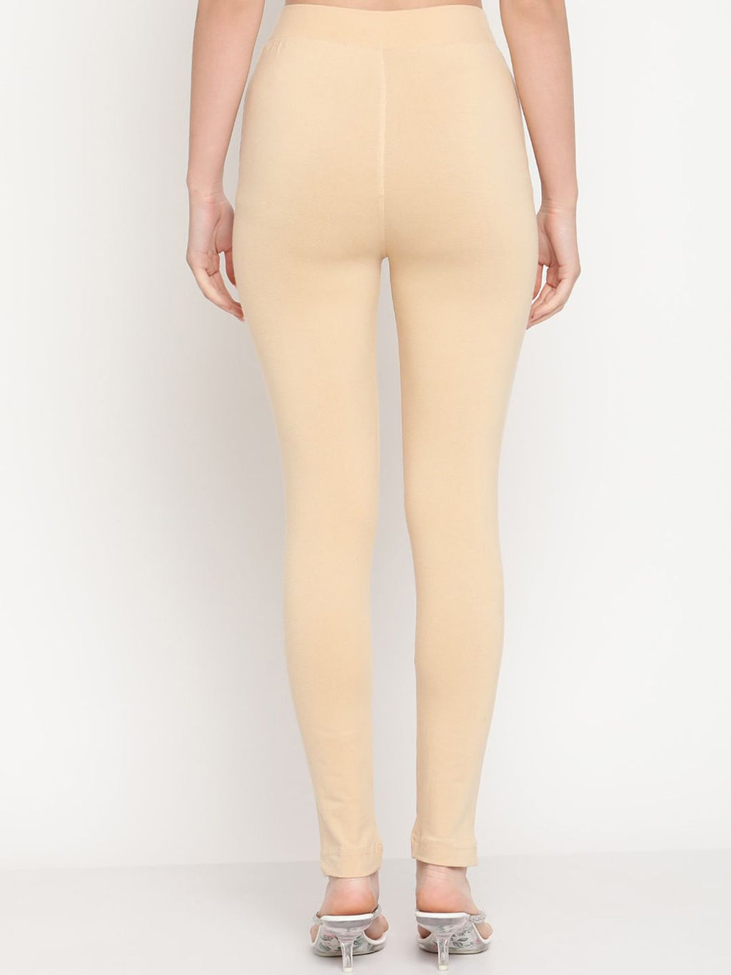TAG 7 Women Beige & Maroon Pack of 2 Straight Fit Ankle-Length Leggings