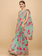 Sangria Women Sea Green Sarees - Distacart