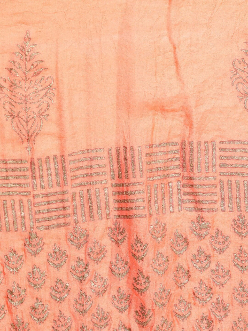HERE&NOW Ethnic Motifs Printed Thread Work Angrakha Kurta with Palazzos & Dupatta