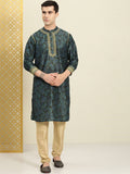 House of Pataudi Paisley Printed Rozana Kurta With Zari Detail