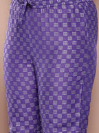 Sztori Plus Size Floral Printed Yoke Design Kurta with Trousers