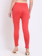 TAG 7 Women Pink Solid Woolen Leggings