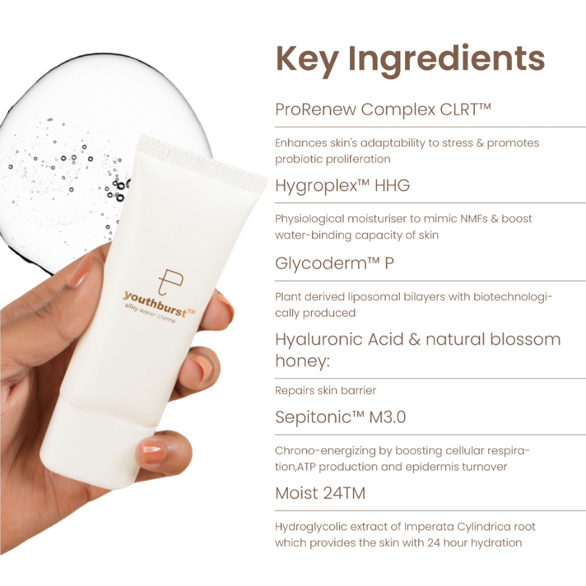 Personal Touch Skincare Youthburst Clinically Approved Anti-Ageing Water Creme Moisturiser For All Skin Types