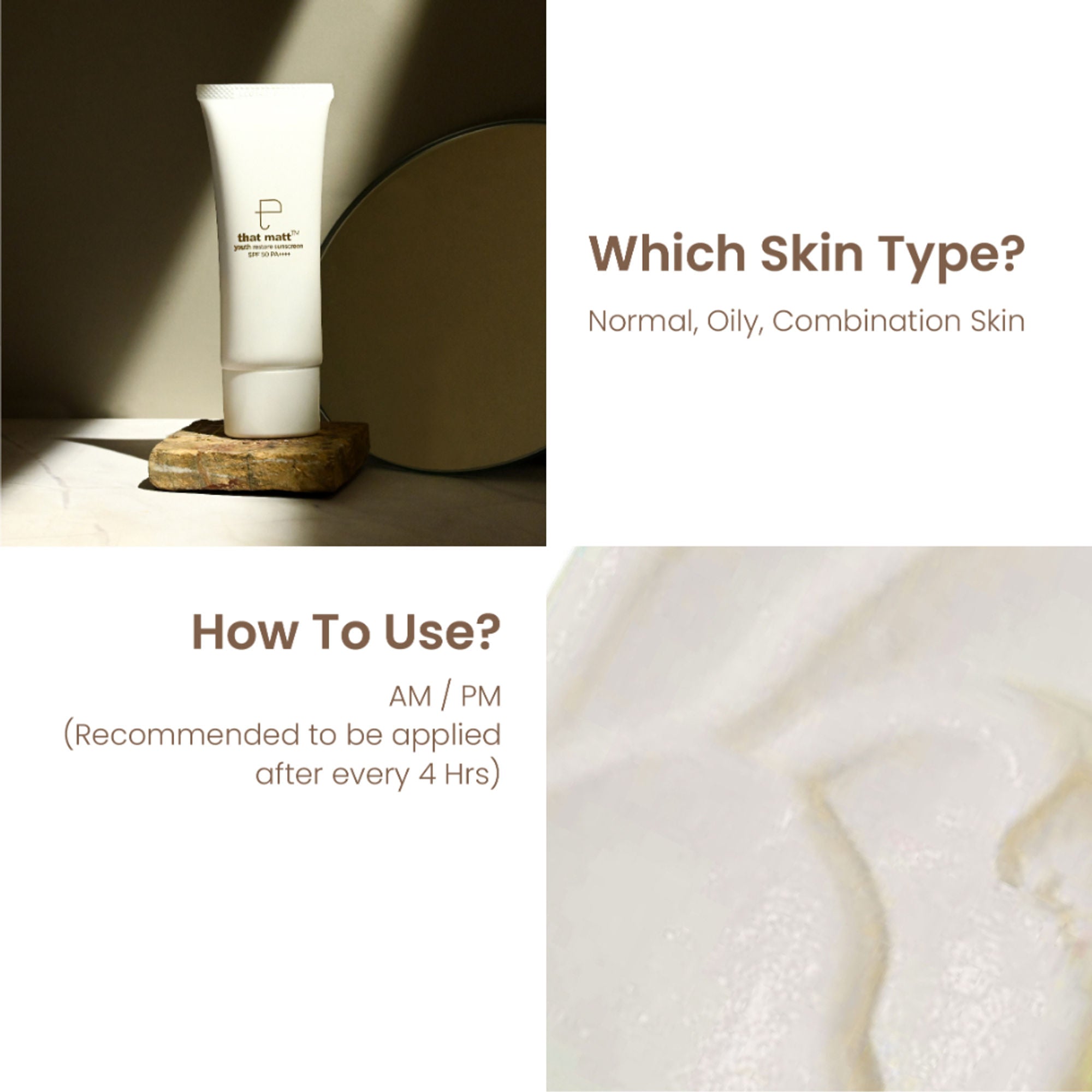 Personal Touch Skincare Thatmatt Hybrid Sunscreen SPF 50++++ With Patented Technology For Normal To Oily Skin