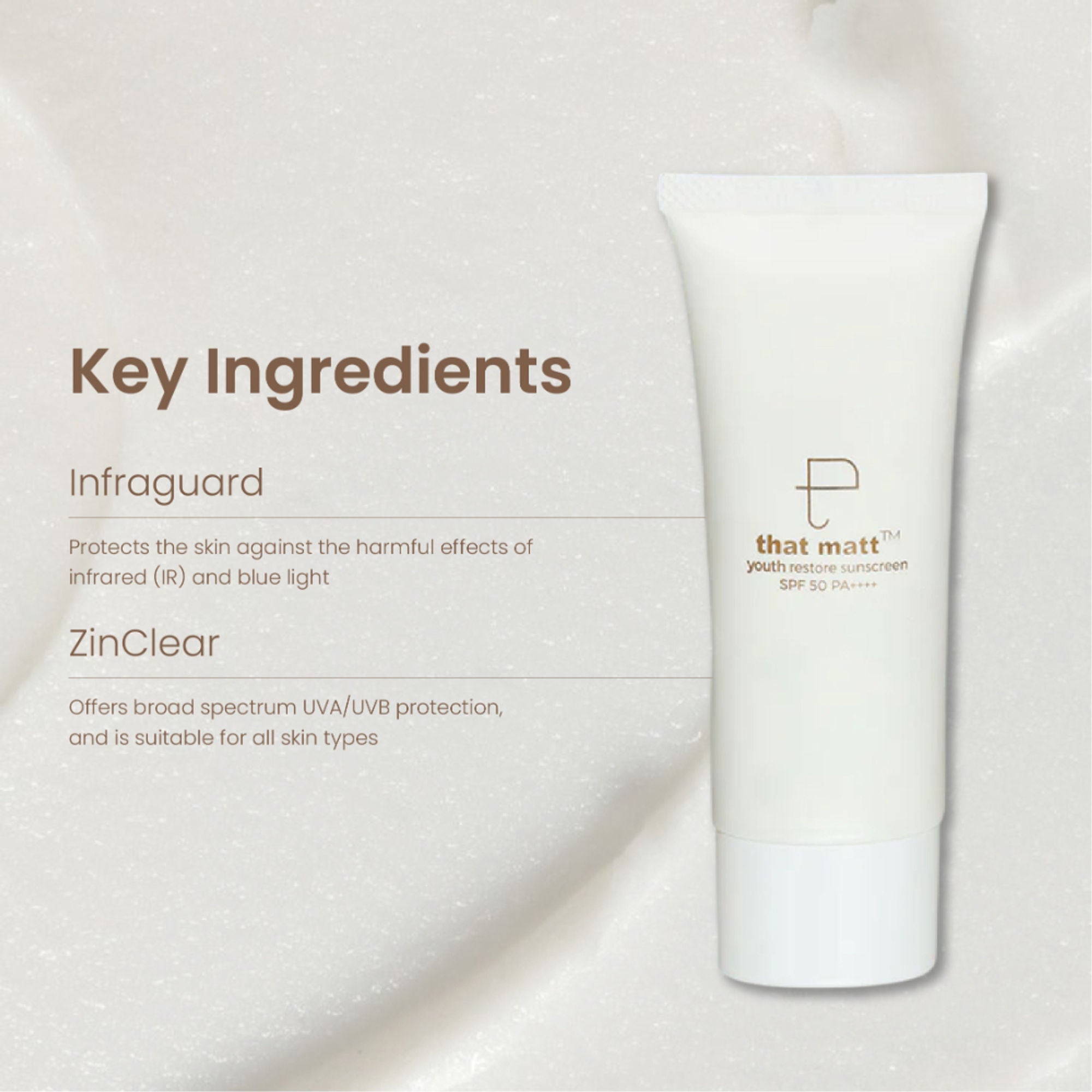 Personal Touch Skincare Thatmatt Hybrid Sunscreen SPF 50++++ With Patented Technology For Normal To Oily Skin