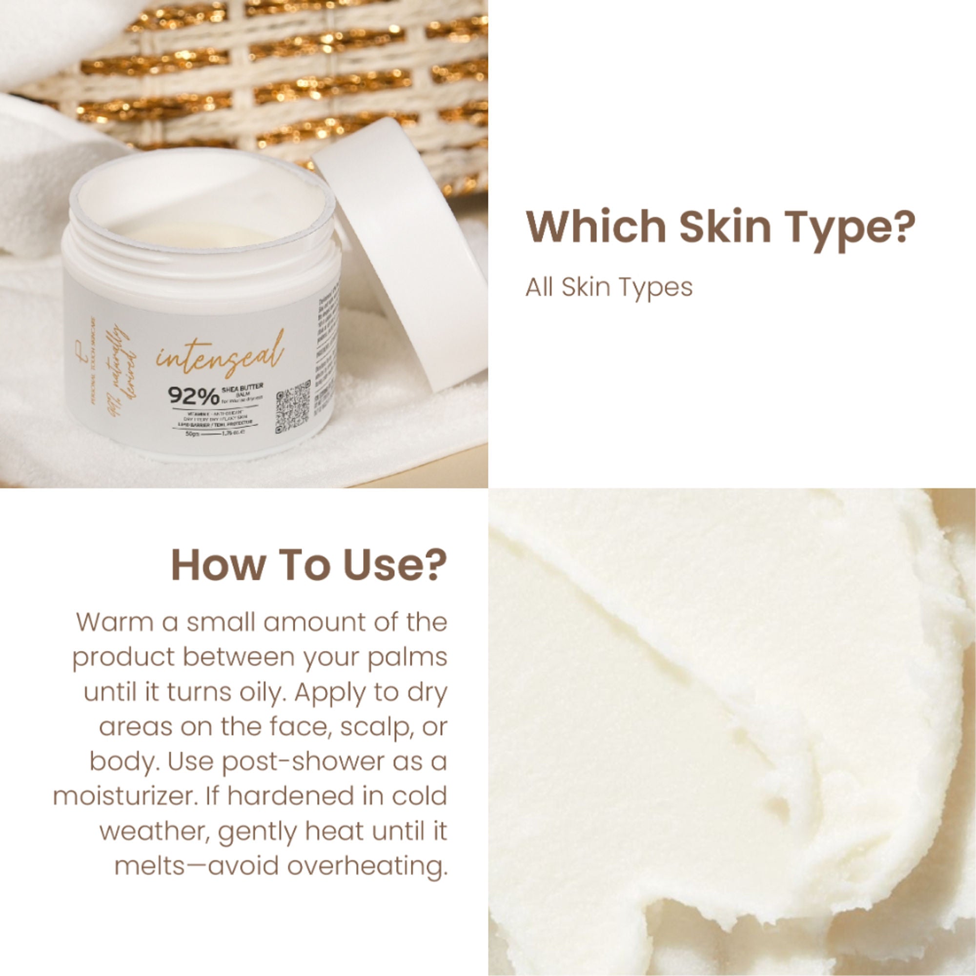 Personal Touch Skincare Intenseal Face & Body Balm For Extreme Dryness, Eczema, Psoriasis & Kid Safe