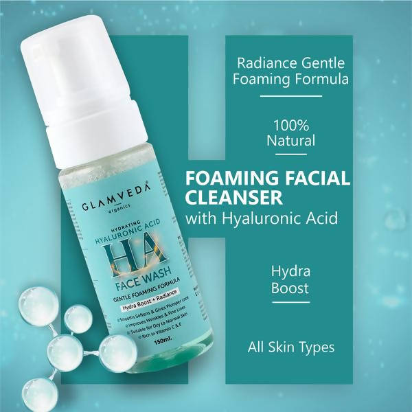 Glamveda Hyaluronic Acid Hydra Boost Foaming Face Wash