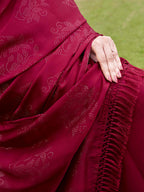 Tikhi Imli Embellished Half and half Satin Saree With Tassels - Distacart