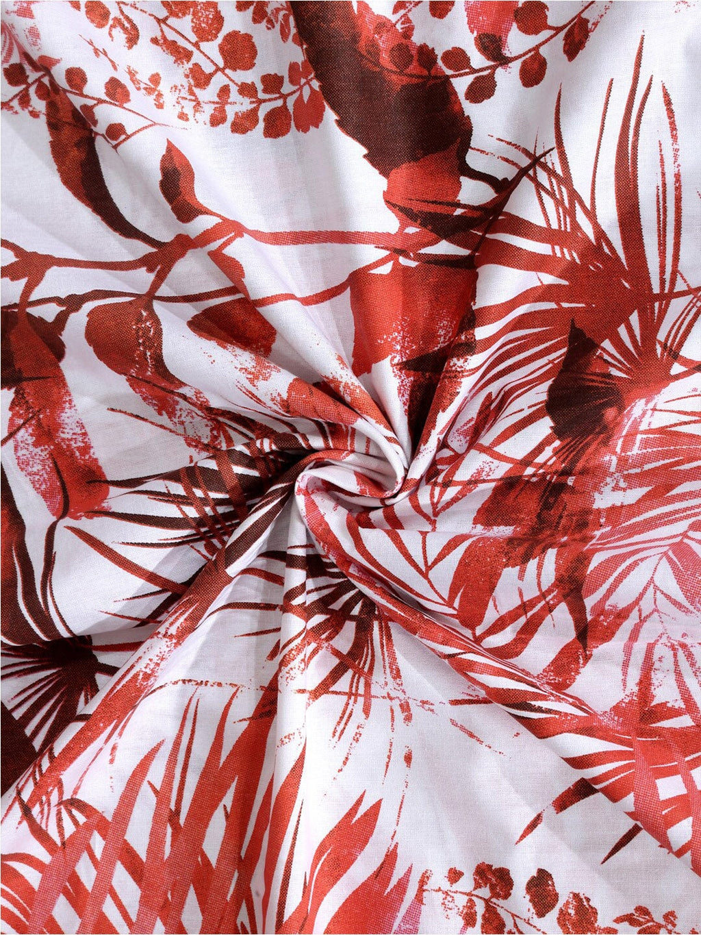 BOMBAY DYEING Serenita Brown Printed Cotton 144 TC Queen Bedsheet with 2 Pillow Covers