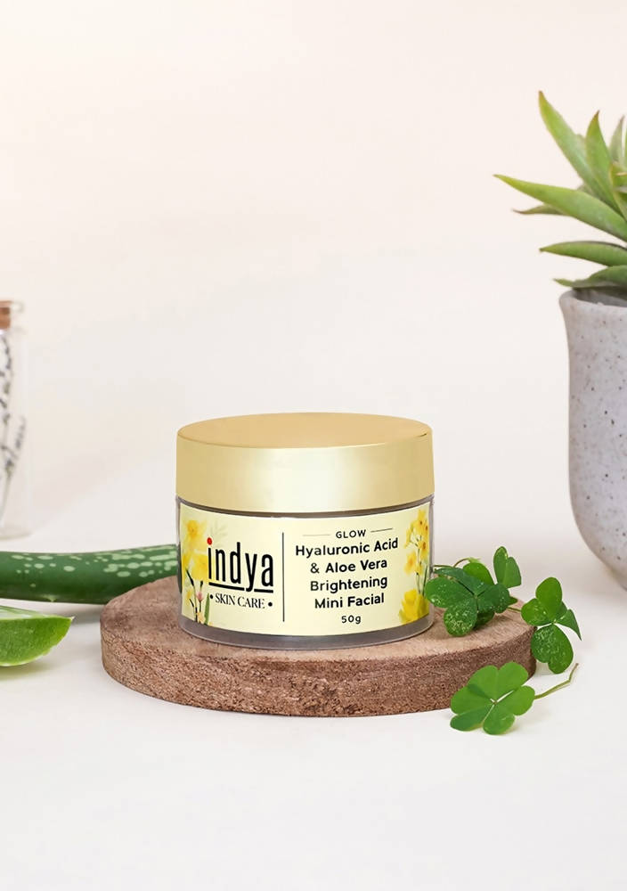 Indya Hyaluronic Acid & Aloe Vera Brightening Mini Facial