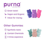 Purna Gummies Melatonin Wild Berry Flavour Gummies for Sleep Well & Reduced Stress