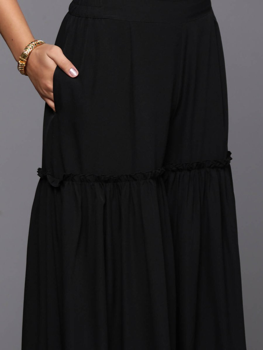 Ahalyaa Women's Traditional wear Kurta Set - Black