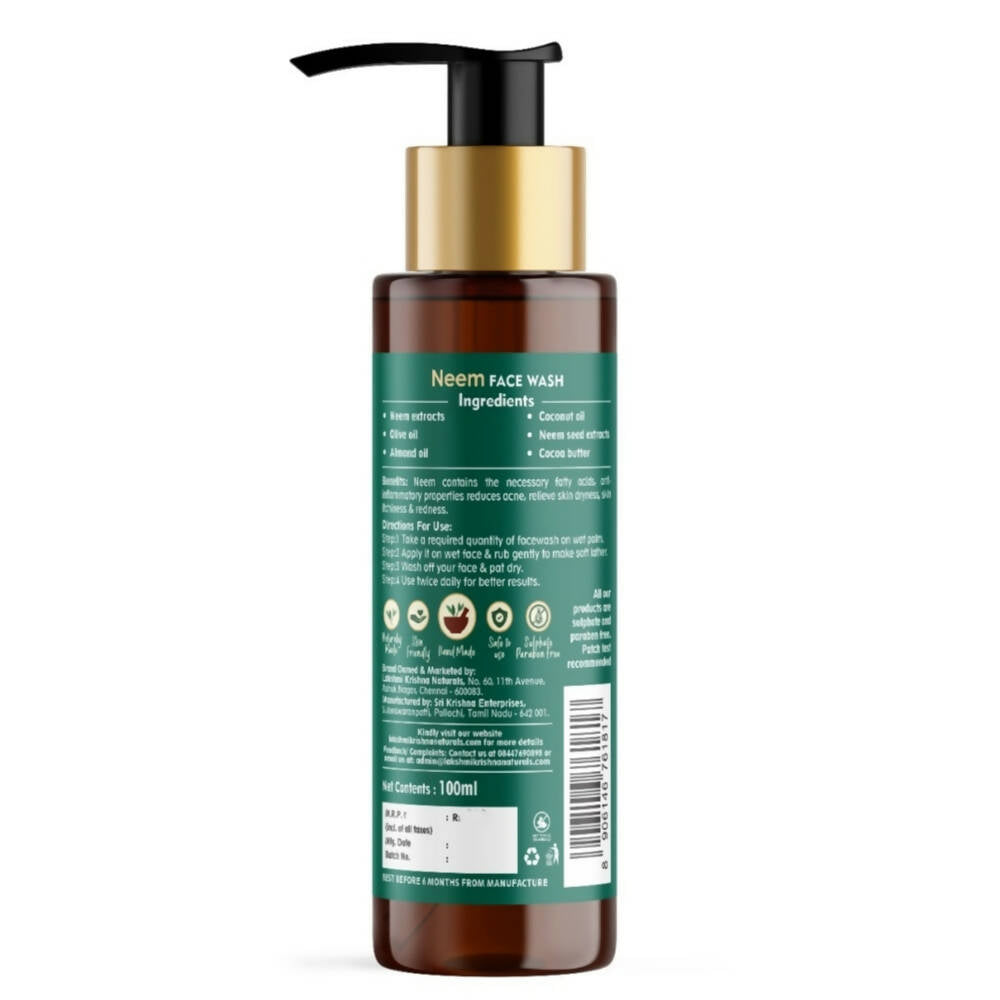Lakshmi Krishna Naturals Neem Face Wash