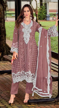 Anaita Purple Silk Stitched Suit with Embroidery Sequins - Distacart