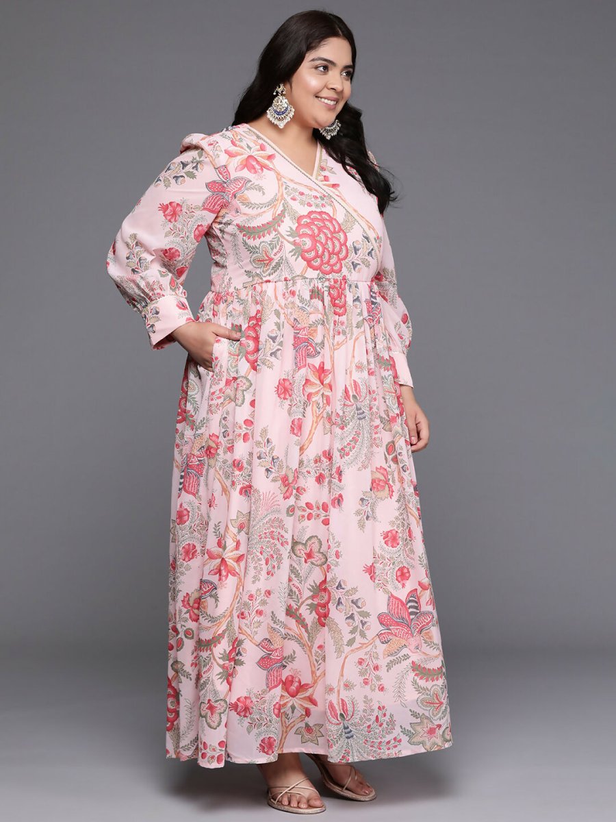 Ahalyaa Women's Traditional wear Ethnic Dress - Pink - Distacart