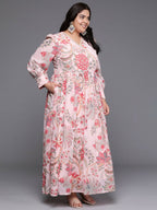 Ahalyaa Women's Traditional wear Ethnic Dress - Pink - Distacart