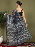 Shree Shyam Fashion Cotton Black Saree - Distacart