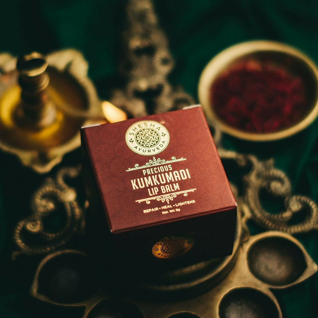 Shesha Ayurveda Kumkumadi Brightening Lip Balm - Distacart