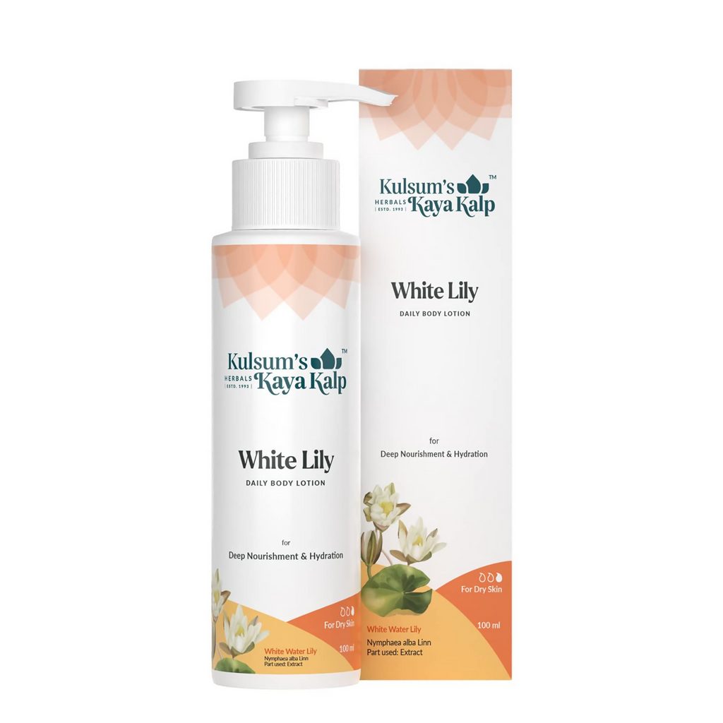 Kulsum's Kaya Kalp White Lily, Daily Body Lotion For Deep Nourishment And Hydration