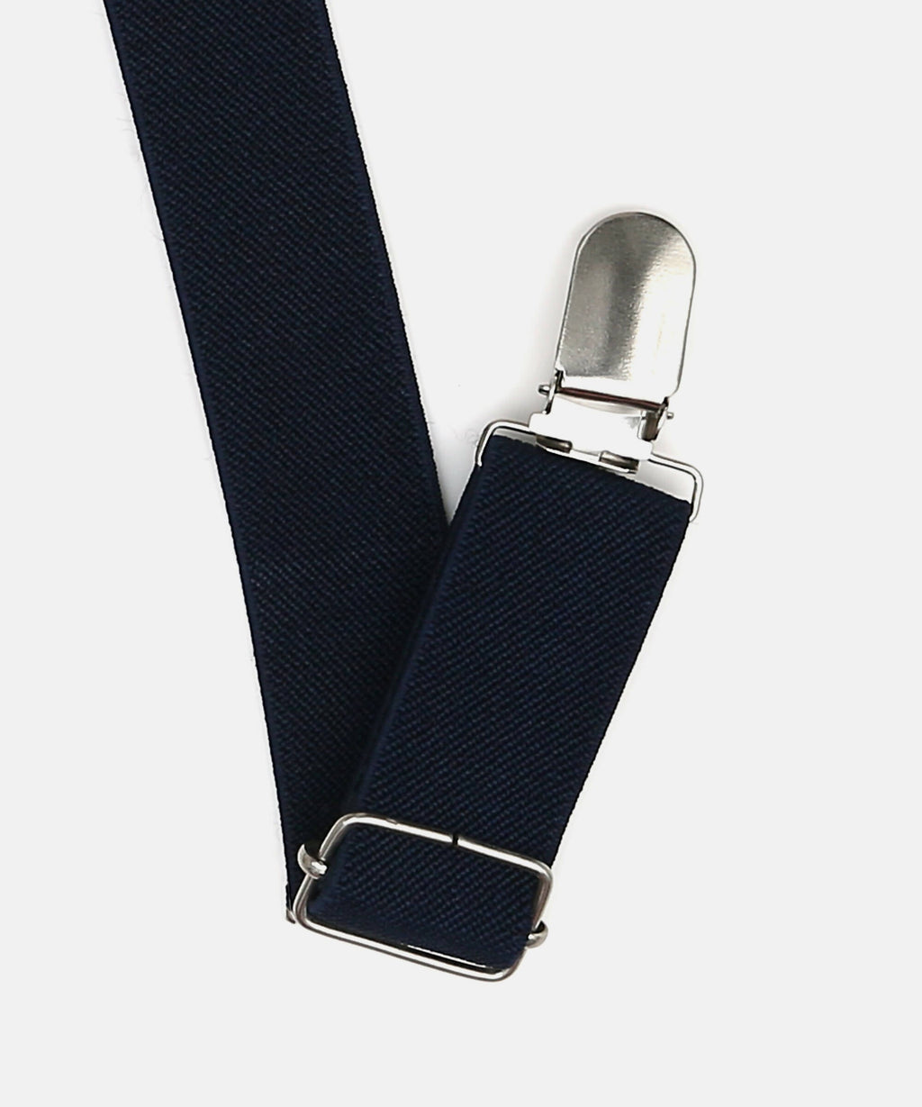 Manet Boys Solid Suspenders - Navy Blue