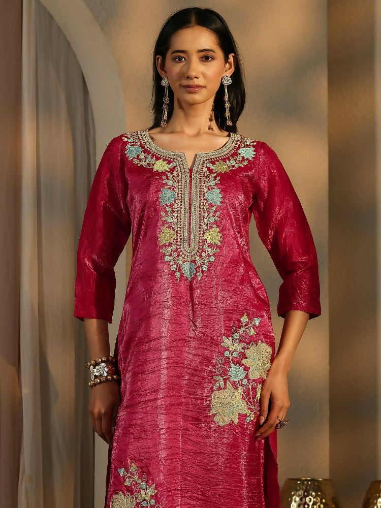 Teeya Creation Rani Color Barsana Silk Pakistani Style Salwar Suit