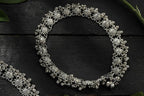 Mominos Fashion Kamal Johar Oxidised Silver Anklets For Bridal Wear