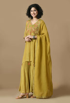 Joban Fashion Mehendi Chinnon Kurta Set