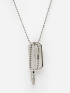 NVR Men Silver Plated Milletry Style Pendent With Chain
