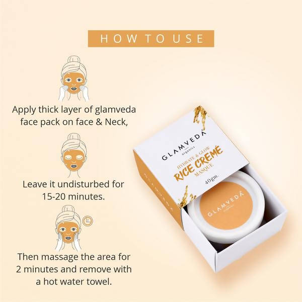 Glamveda Hydrate & Glow Rice Creme' Masque