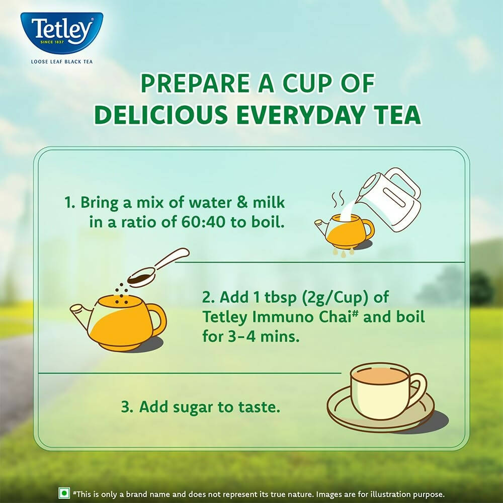 Tetley Immuno Chai Loose Leaf Flavoured Black Tea - Distacart