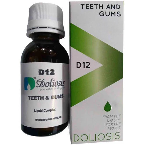 Doliosis Homeopathy D12 Teeth & Gums Drops - Distacart
