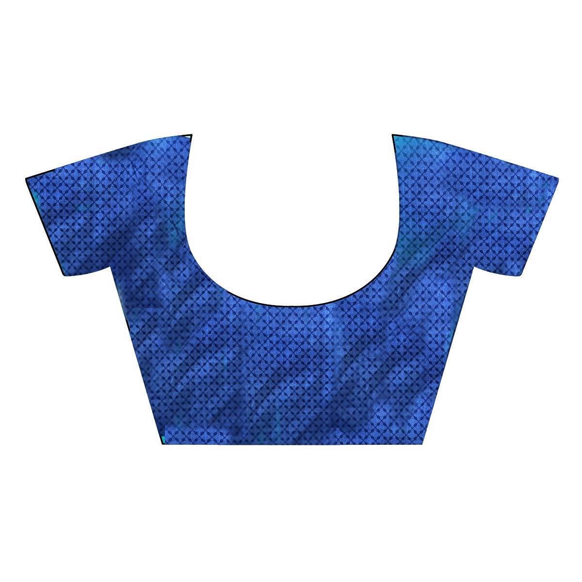Vamika Navy Blue Kalamkari With Jhalar Khadi Silk Saree