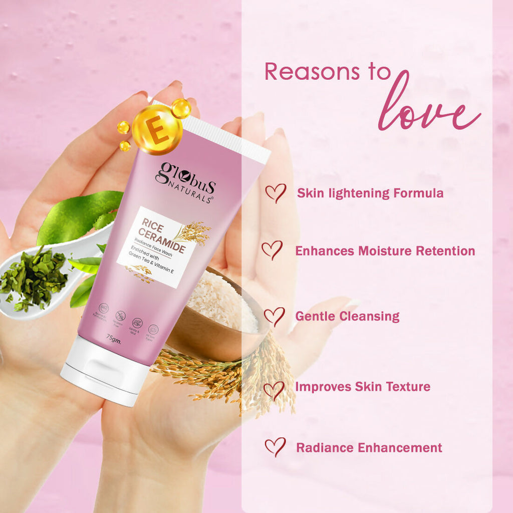 Globus Naturals Rice Ceramide Face Wash - Distacart