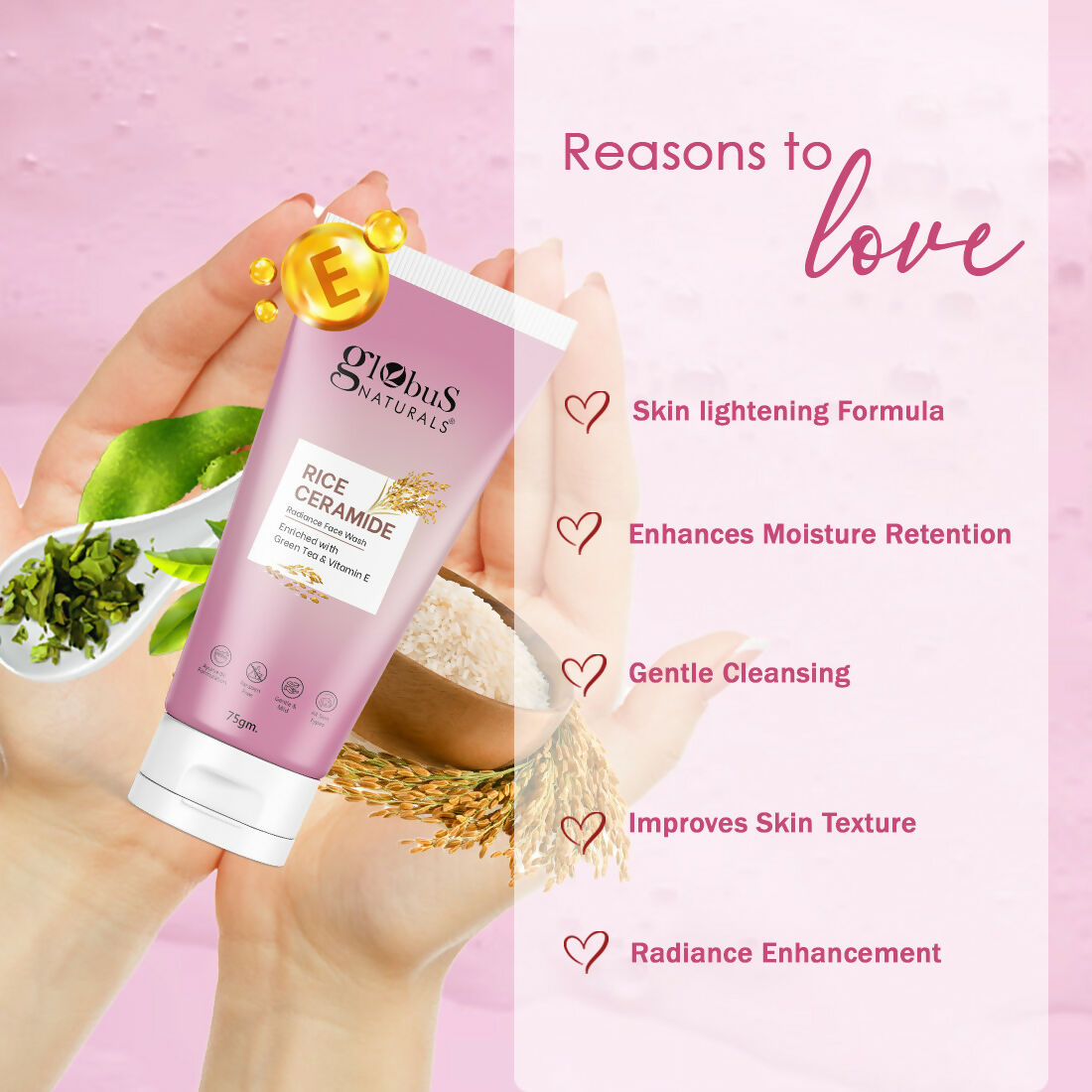 Globus Naturals Rice Ceramide Face Wash - Distacart