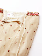 House of Panchhi Cream Net Multi colour Thread & Sequinse Work Lehenga & Blouse, Dupatta