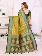Aastha Fashion Pista Green South Soft Silk Zari Weaving Saree - Distacart