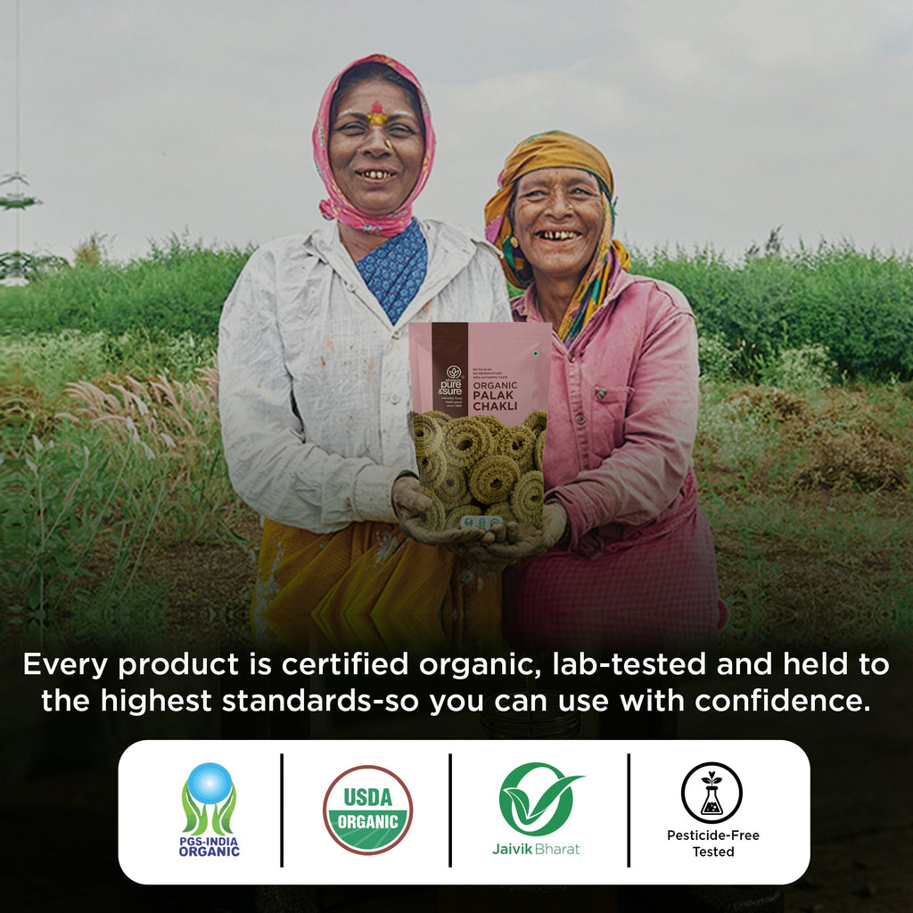 Pure & Sure Organic Palak Chakli - Distacart