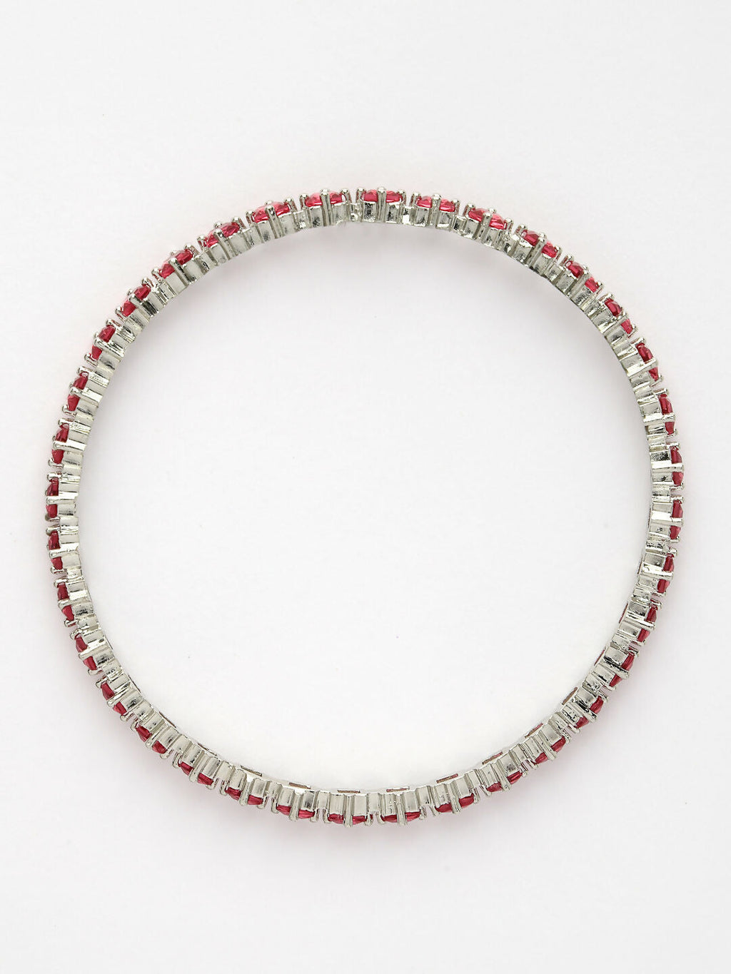 NVR Women's Set of 2 Pink CZ Stone-Studded Handcrafted Bangles - Distacart