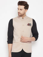 Even Apparels Cream Merino Men Woven Nehru Jacket BF715 - Distacart