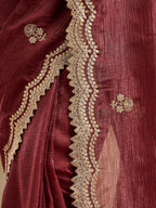 kasee Floral Embroidered Pure Silk Saree - Distacart