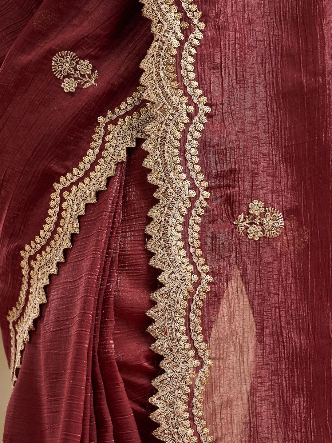 kasee Floral Embroidered Pure Silk Saree - Distacart