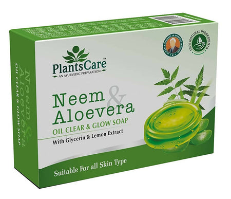 Plants Care Neem & Aloevera Oil Clear & Glow Soap