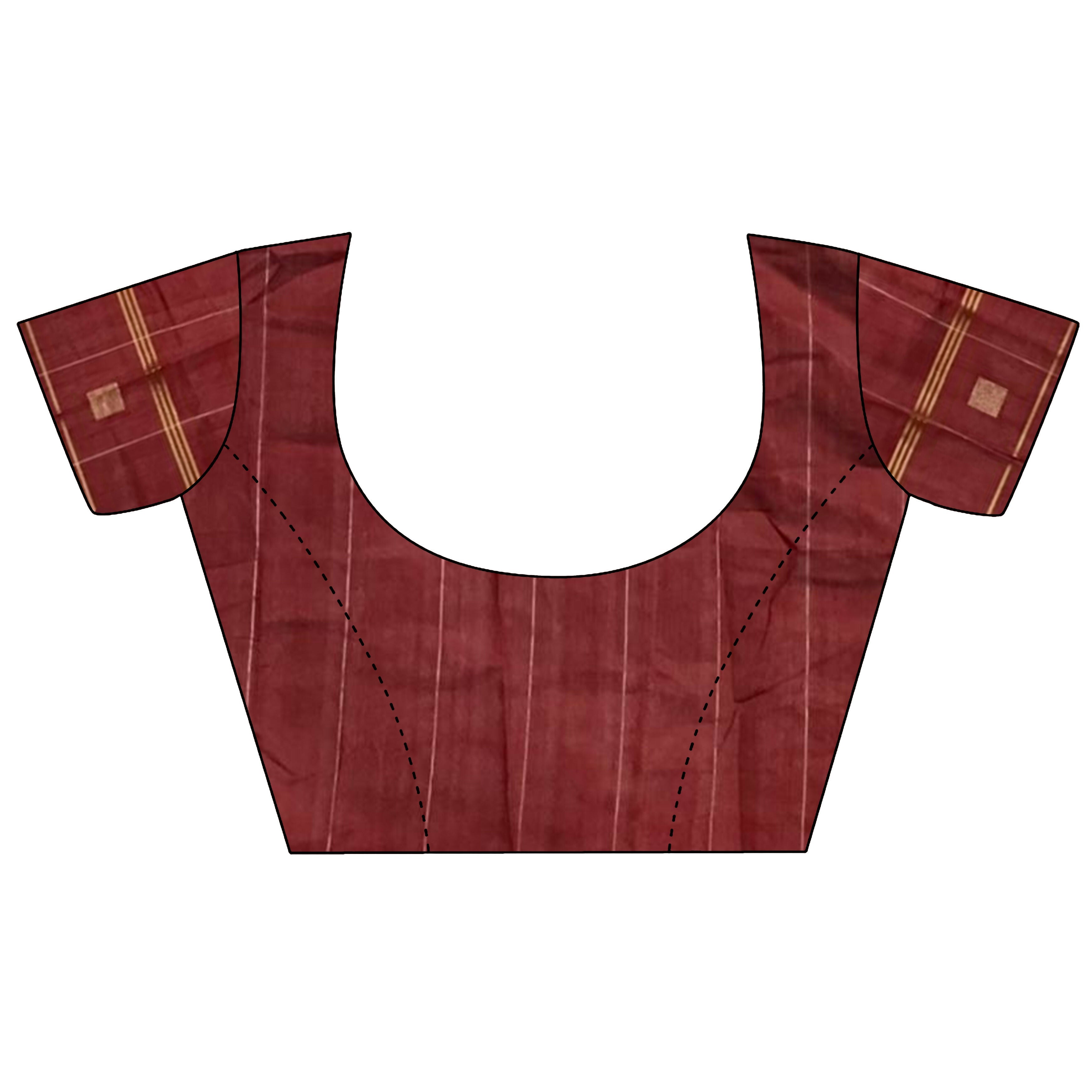 Joban Fashion Ivory Bhagalpuri Cotton Silk Stripes/Box Saree - Distacart