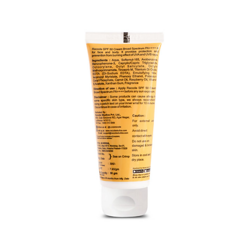 Recode SPF 50 Cream PA++++