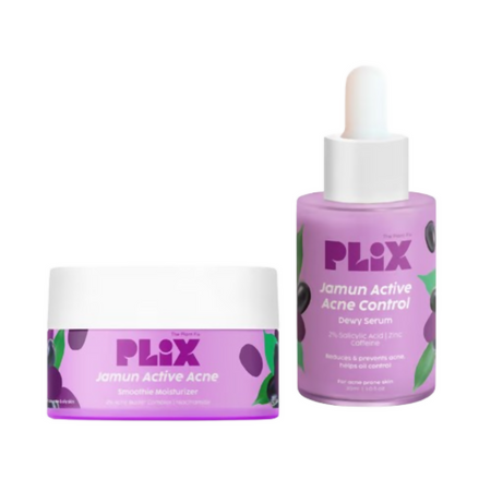 PLIX The Plant Fix 2% Salicylic Acid Active Acne Control Serum & Acne Buster Moisturizer Combo